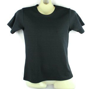 Black Knit Top Short Sleeve Vintage Impressions of California